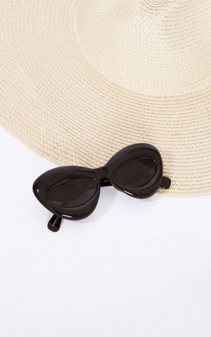 Ochelari de Soare Pretty Little Thing Pillow Effect Cat Eye Negrii | ECKR54907