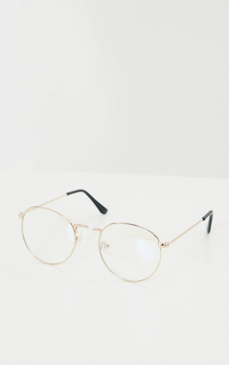 Ochelari de Soare Pretty Little Thing Round Frame Readers Aurii | WIZJ12960
