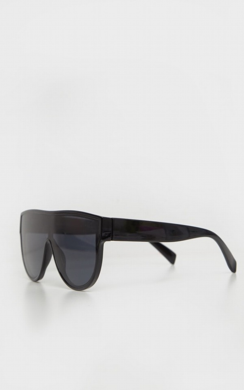 Ochelari de Soare Pretty Little Thing Tinted Oversized Negrii | YFKR84196