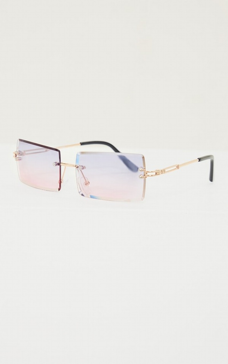 Ochelari de Soare Pretty Little Thing With Faded Lens Square Frameless Colorati | BILP74301