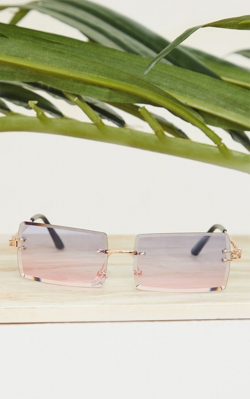 Ochelari de Soare Pretty Little Thing With Faded Lens Square Frameless Colorati | BILP74301