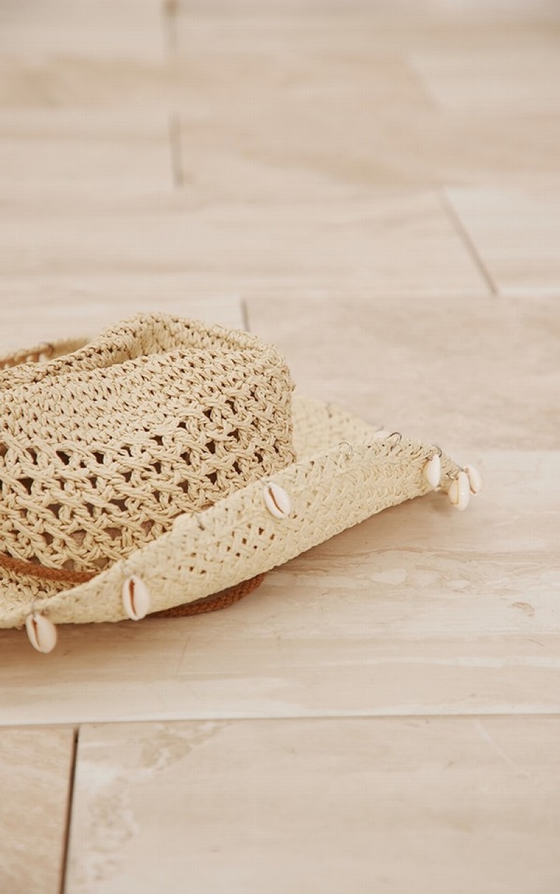 Palarie Pretty Little Thing Natural Shell Charm Sun Bej | UPLR86034