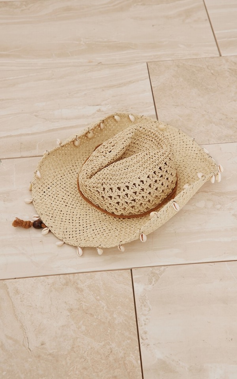 Palarie Pretty Little Thing Natural Shell Charm Sun Bej | UPLR86034