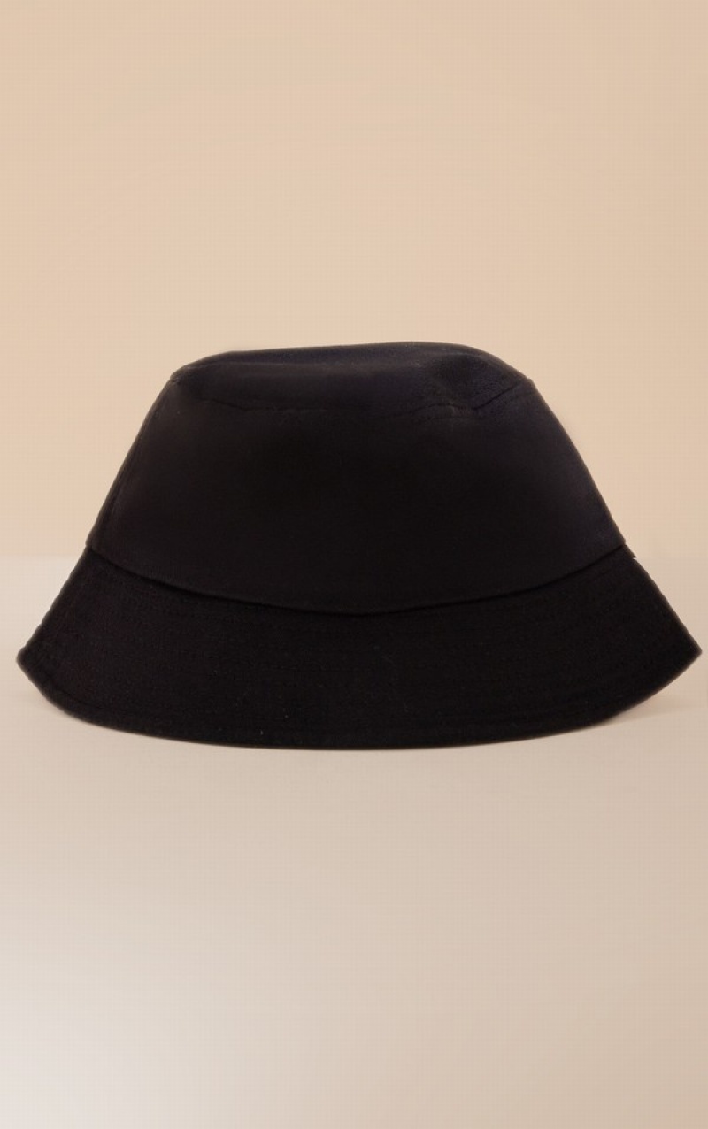Palarie Pretty Little Thing Plain Bucket Negrii | UTDK08217