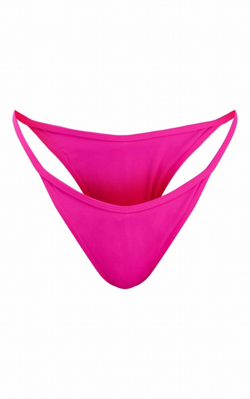 Pantaloni De Bikini Pretty Little Thing Hot Pink Roz | ITCH25978