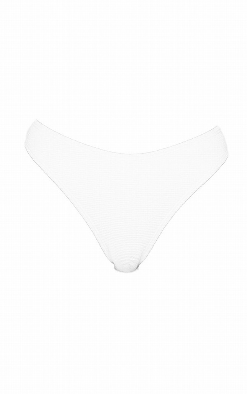 Pantaloni De Bikini Pretty Little Thing Crinkle Cheeky Bum Albi | IQFA70645