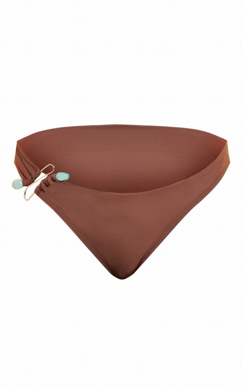 Pantaloni De Bikini Pretty Little Thing Chocolatezilian Trim Ciocolata | VPTX13905