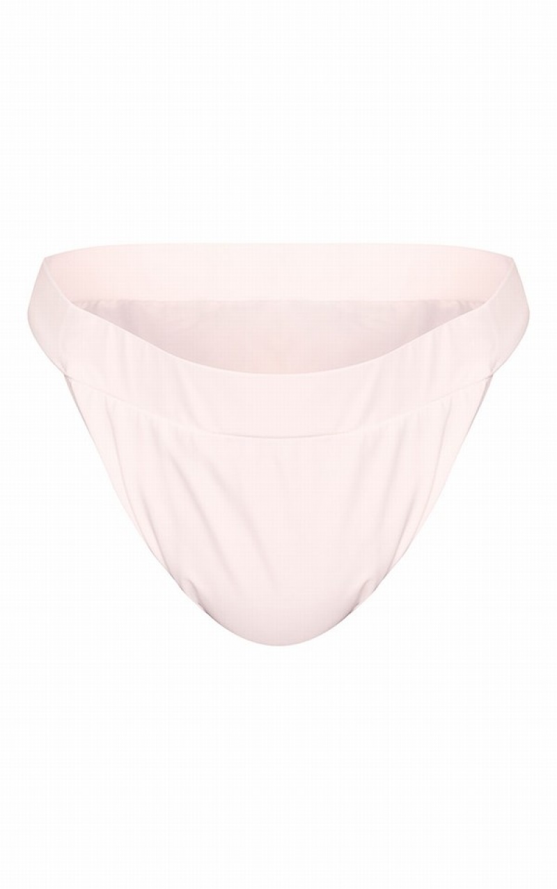Pantaloni De Bikini Pretty Little Thing Plus High Leg Albi | UCMB47621