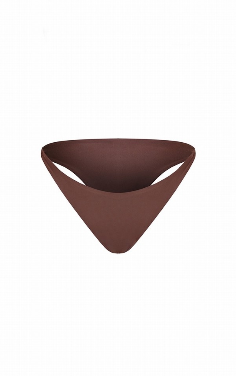 Pantaloni De Bikini Pretty Little Thing Chocolatezilian String Side Ciocolata | EYJH04728