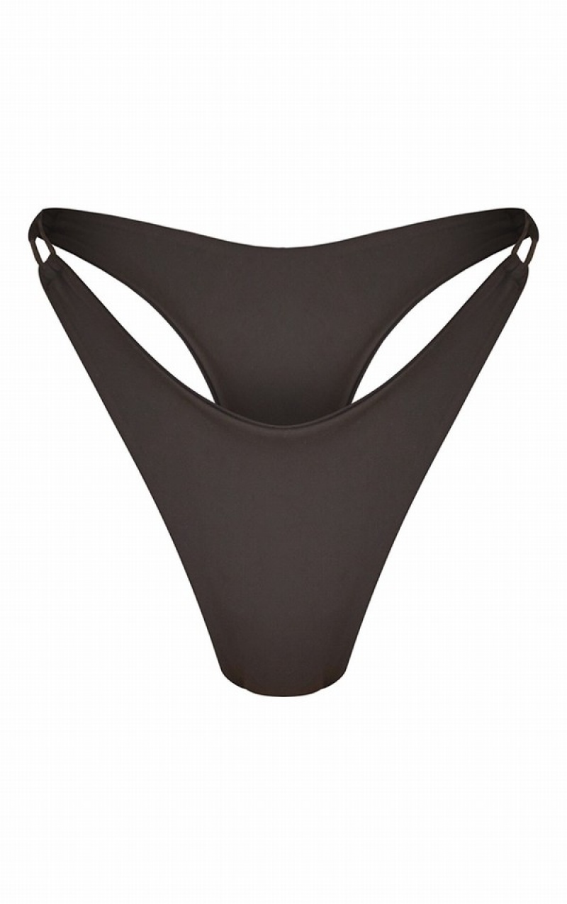 Pantaloni De Bikini Pretty Little Thing Blackzilian String Side Negrii | QZPJ79041