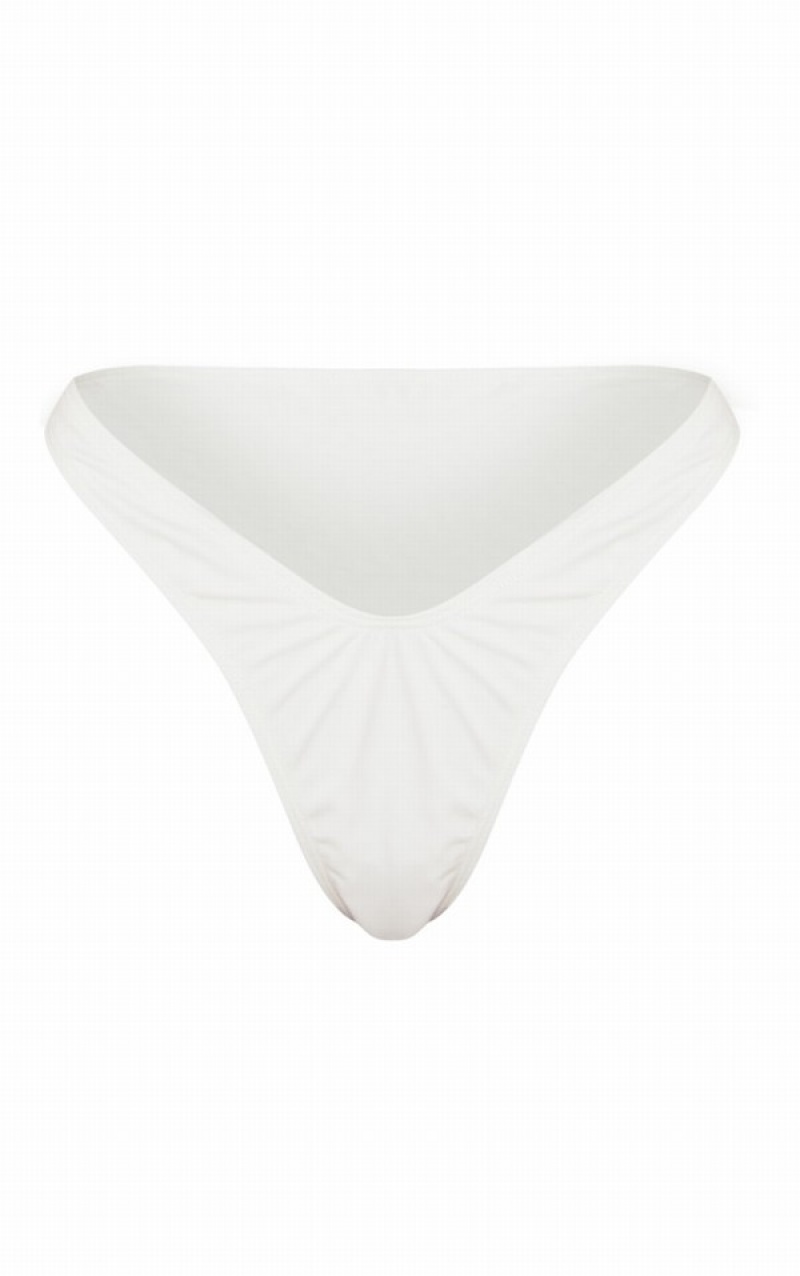 Pantaloni De Bikini Pretty Little Thing Whitezilian Albi | CXJB42639