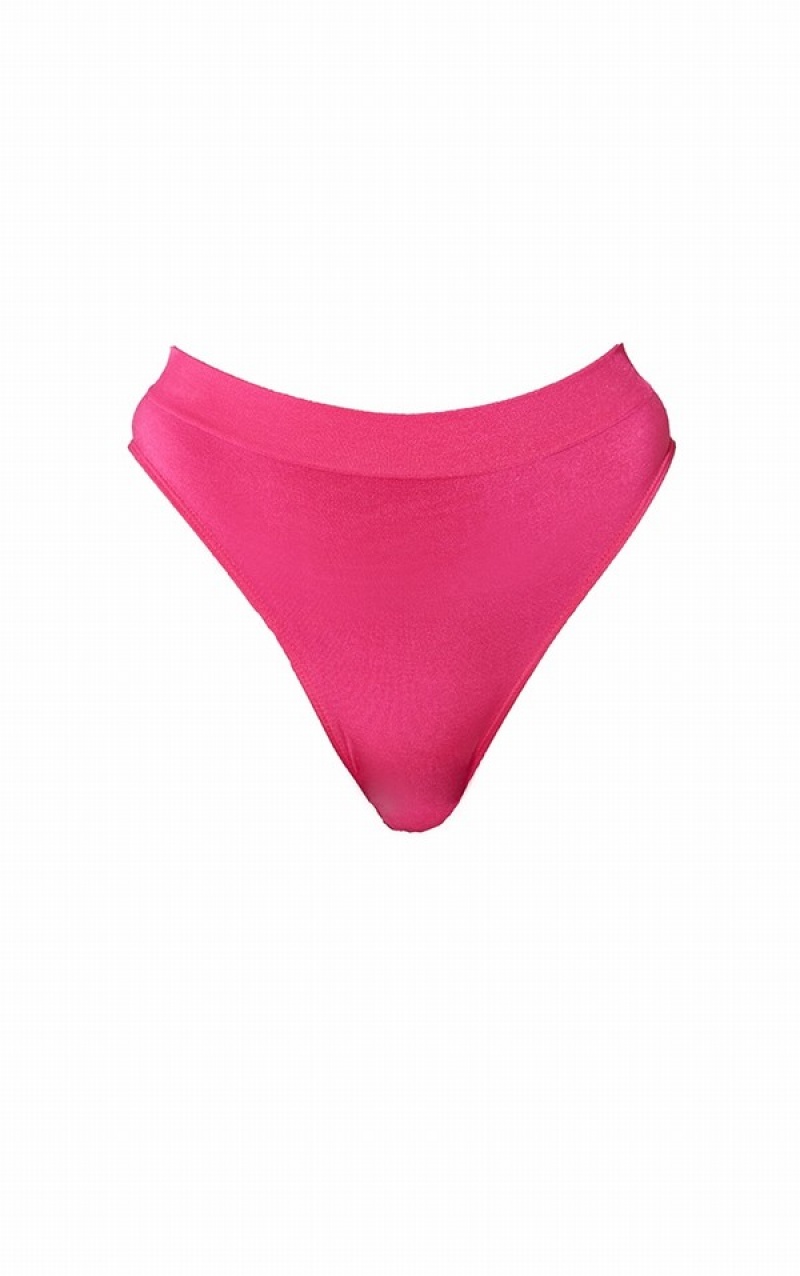 Pantaloni De Bikini Pretty Little Thing Candy Mix Match Seamless High Talie Roz | PEIX51204