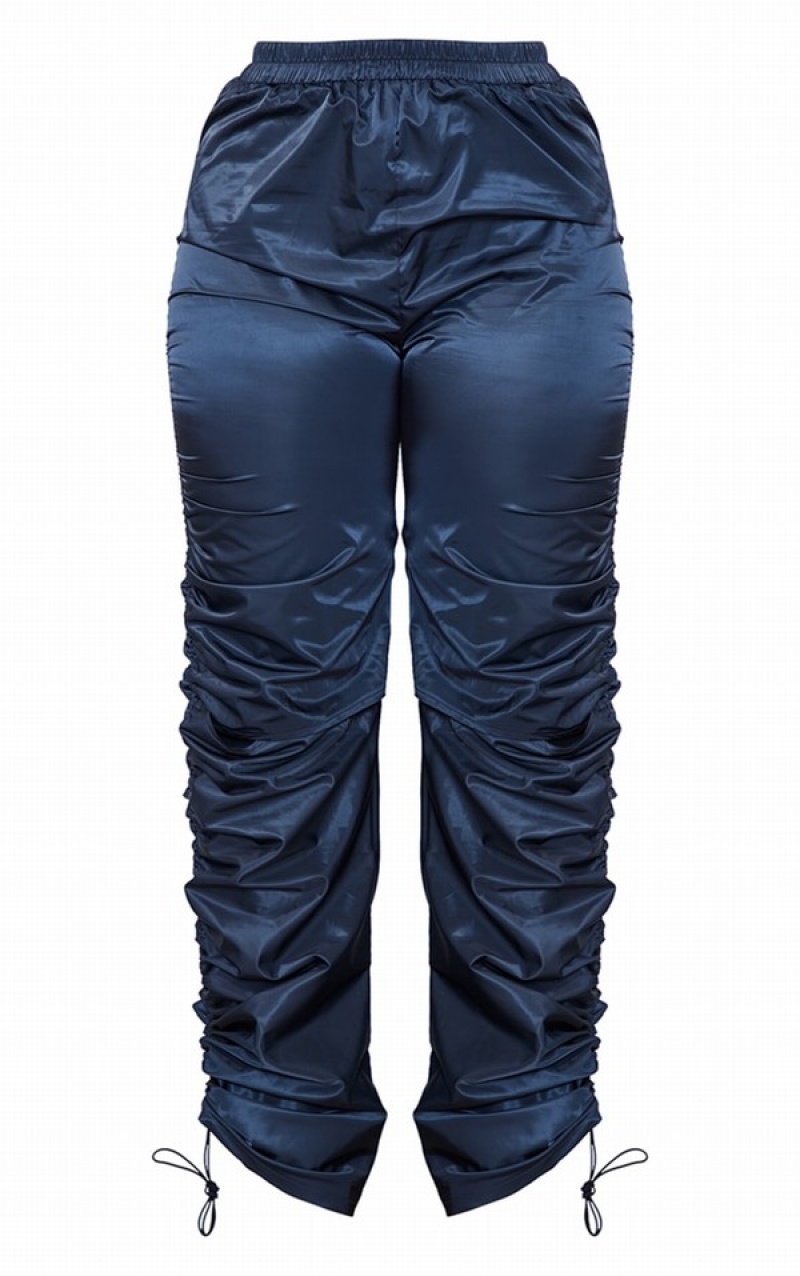 Pantaloni De Trening Pretty Little Thing Shape Shell Toggle Ruched Bleumarin | KHDU67149