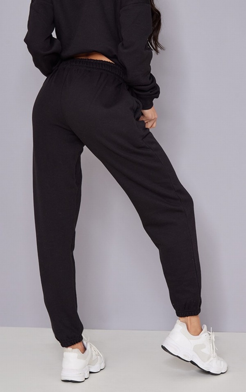Pantaloni De Trening Pretty Little Thing Print Cuffed Negrii | VMWQ93162