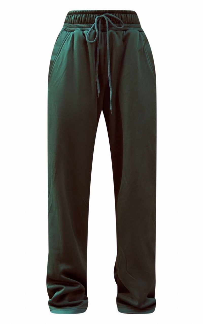 Pantaloni De Trening Pretty Little Thing Forest Drept Leg Track Verzi | BAMC09264
