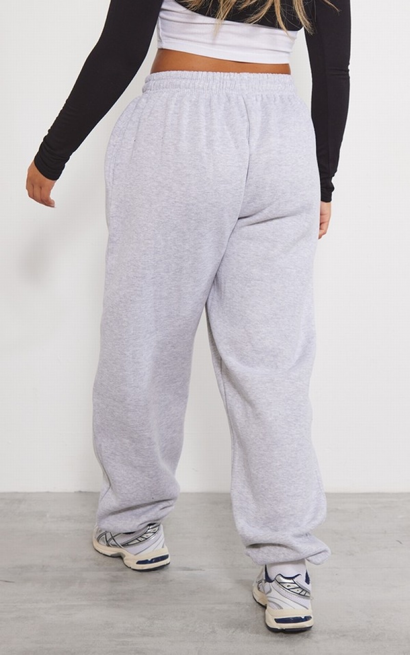 Pantaloni De Trening Pretty Little Thing Ash Pintuck Detail Oversized Gri | JYWN12439