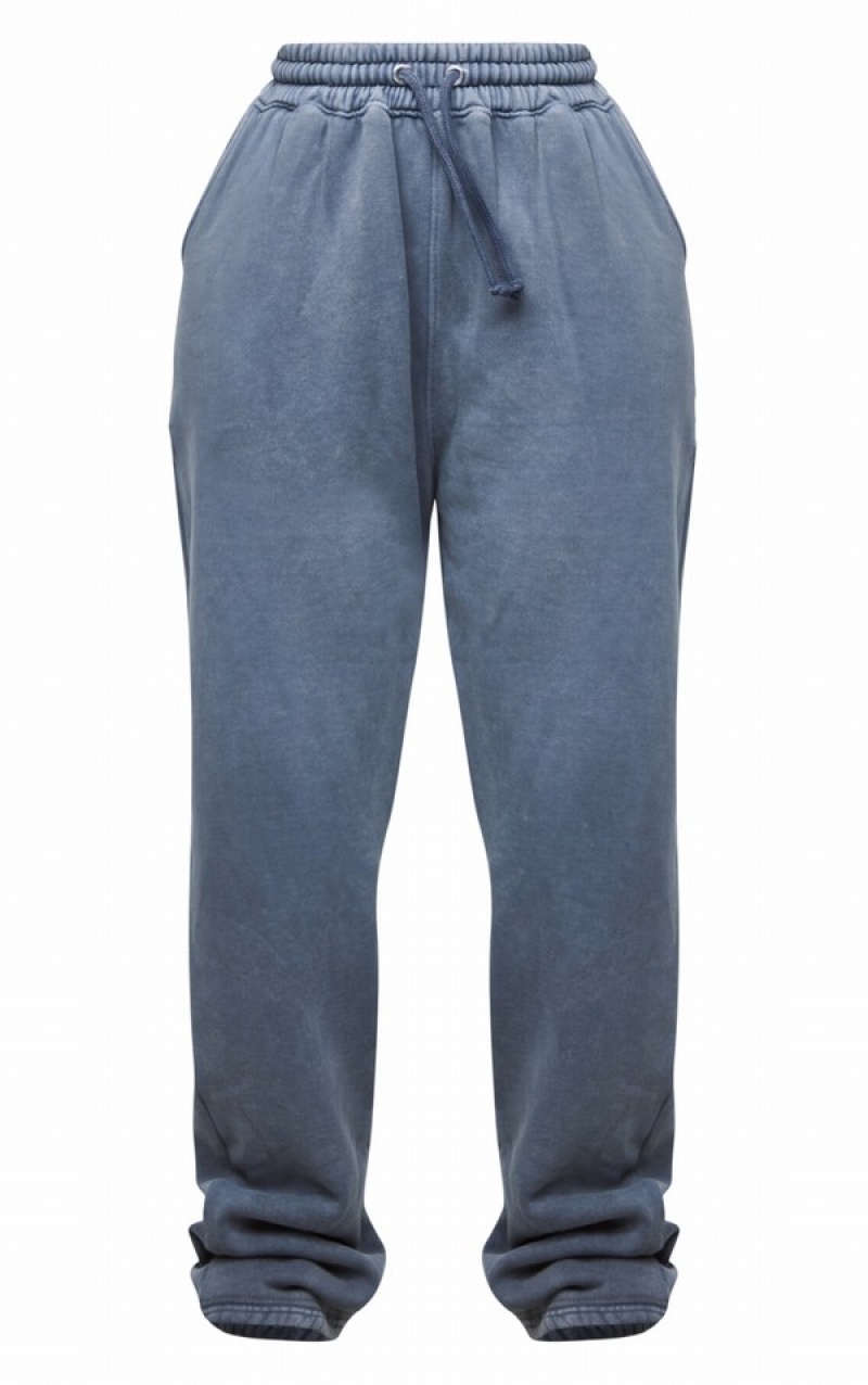 Pantaloni De Trening Pretty Little Thing Shape Washed Charcoal Drawstring Largi Leg Gri | CLGH81345