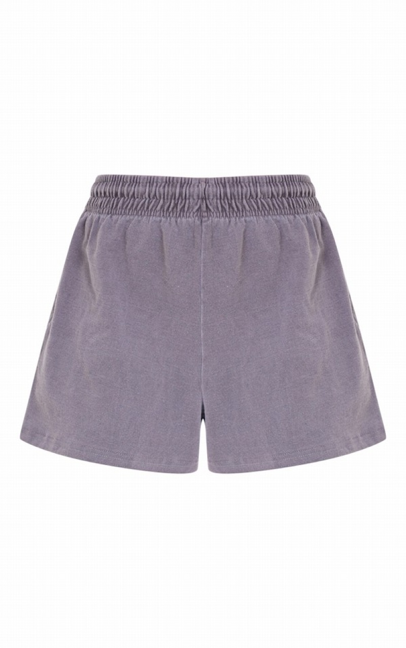 Pantaloni Scurti Pretty Little Thing Charcoal Washedhorts Gri | GBJX41236