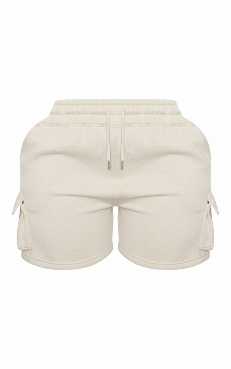 Pantaloni Scurti Pretty Little Thing Shape Stone Pocket Detail Gri | ATBN54628
