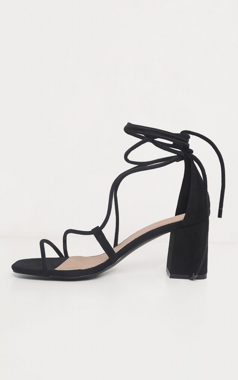 Pantofi Cu Toc Pretty Little Thing Block Negrii | XTUO40812