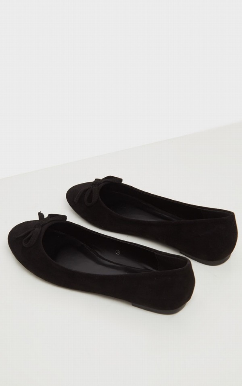Pumps Pretty Little Thing Round Bombeu Ballet Negrii | XITP61752