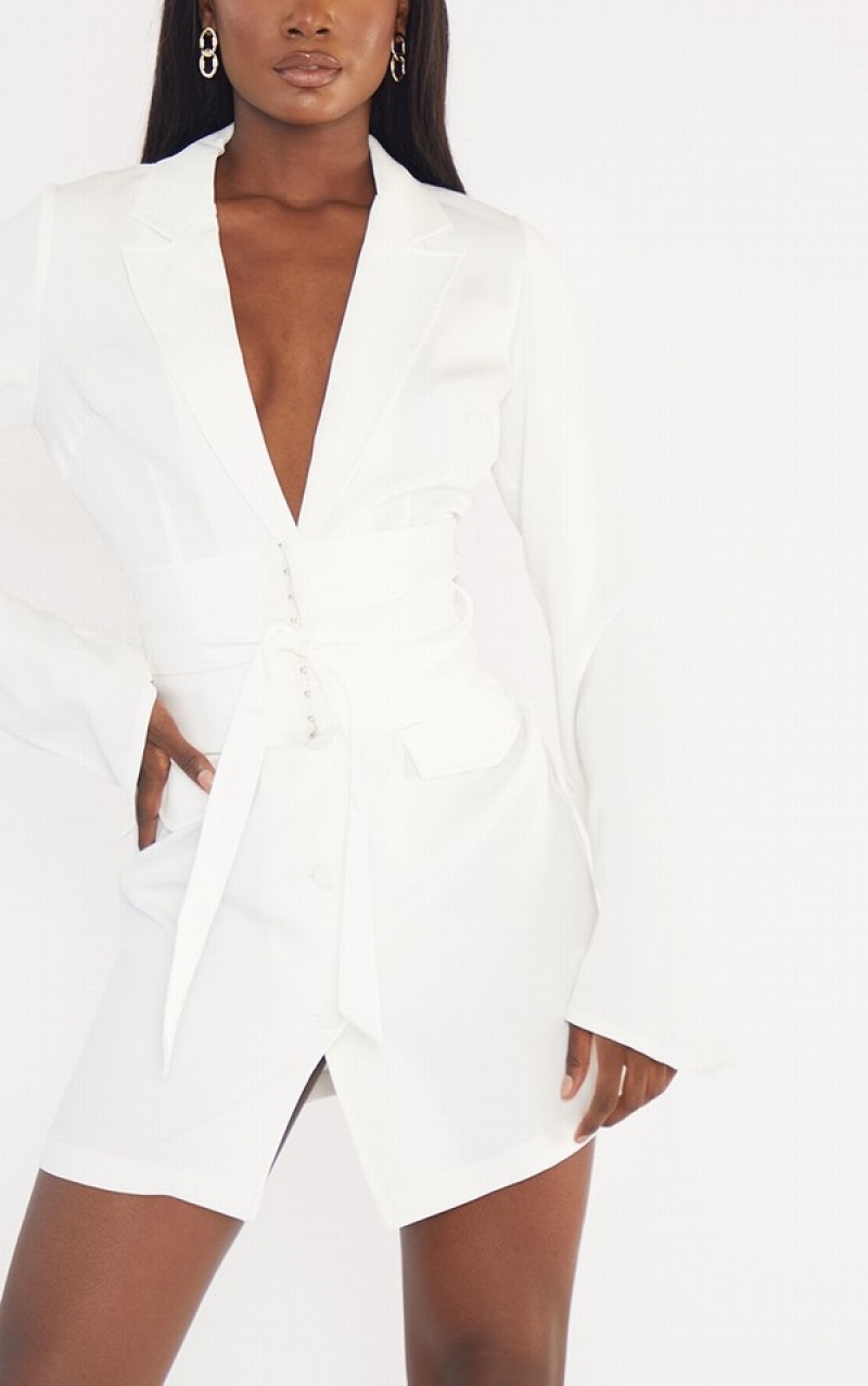 Rochie Pretty Little Thing Cizme Inalte Long Sleeve Corset ed Albi | NKHB85169