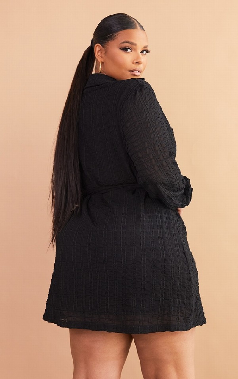 Rochie Pretty Little Thing Plus TextuTie Talie Negrii | IEQA51807