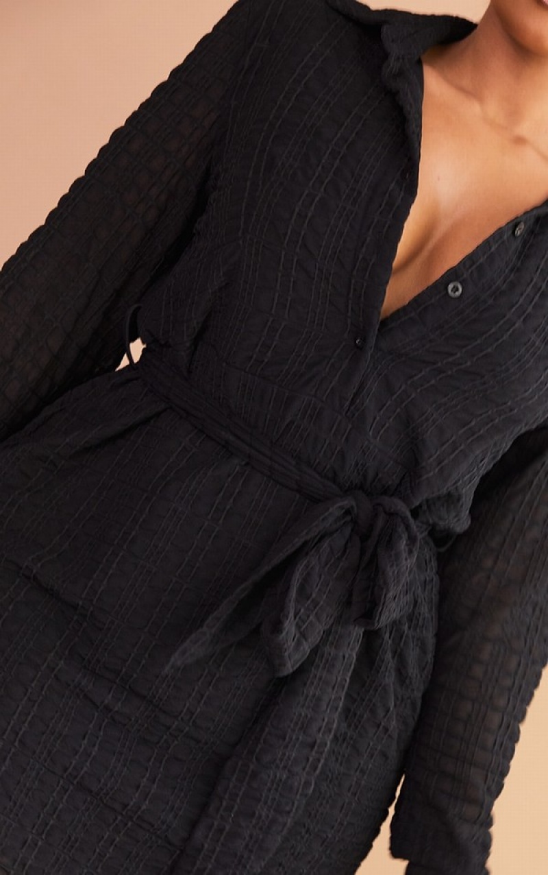 Rochie Pretty Little Thing Plus TextuTie Talie Negrii | IEQA51807