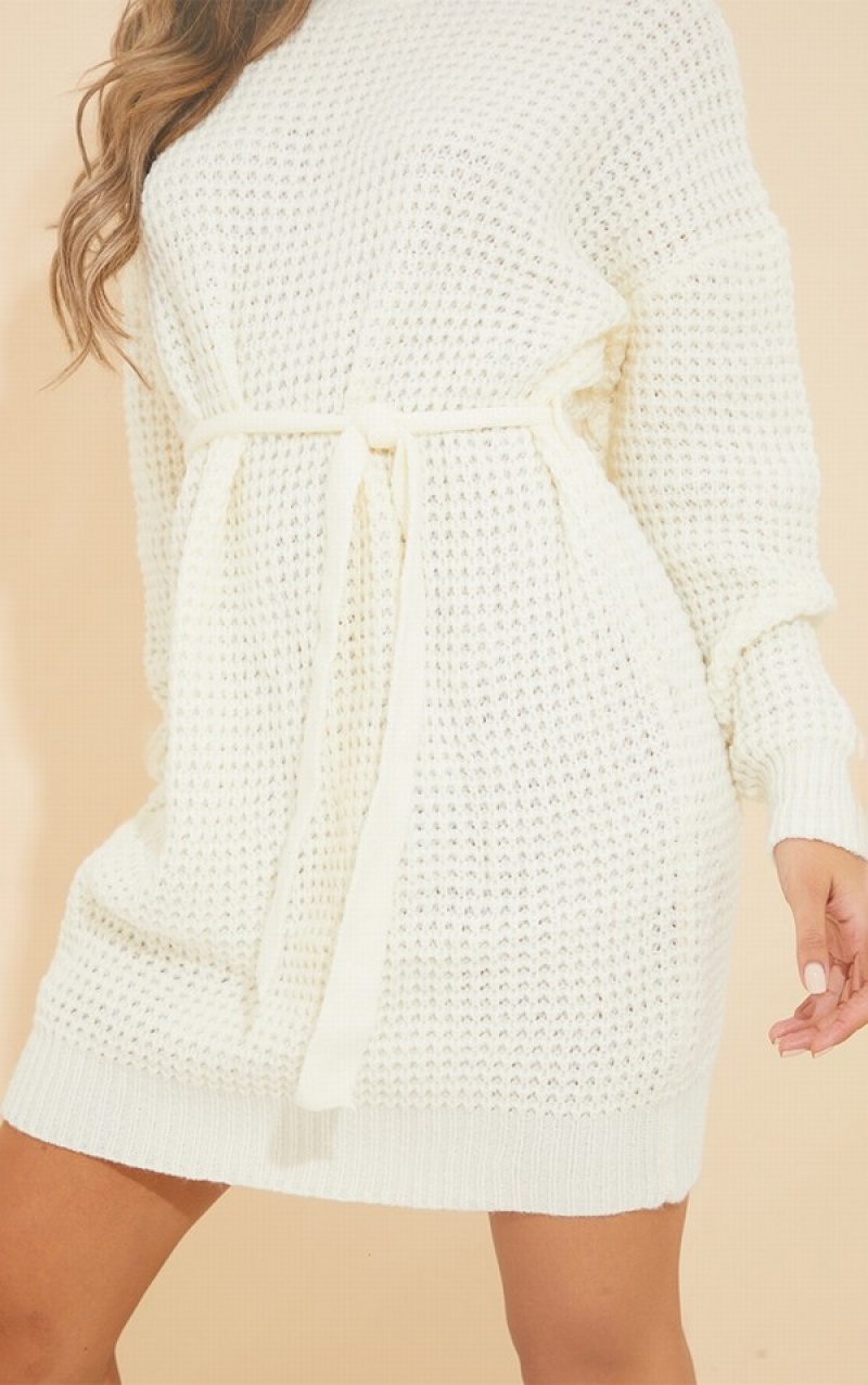 Rochie Pretty Little Thing Soft ed Tricotate Albi | PRVM94720
