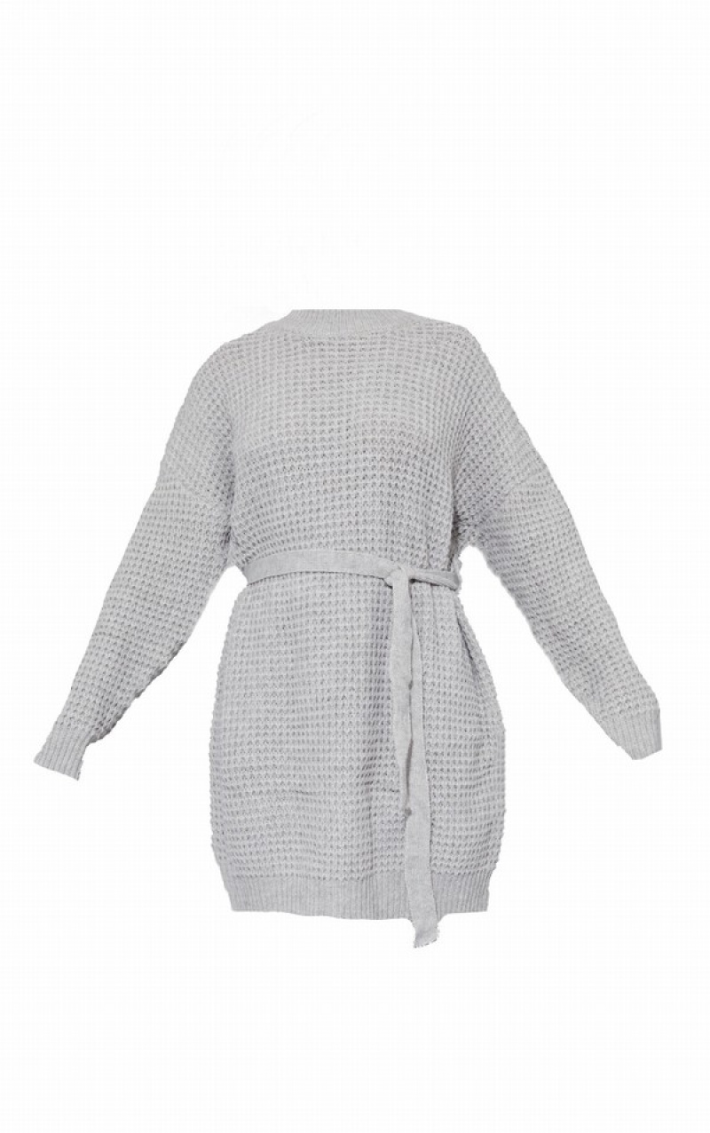 Rochie Pretty Little Thing Soft ed Tricotate Gri Deschis | QEYC17056