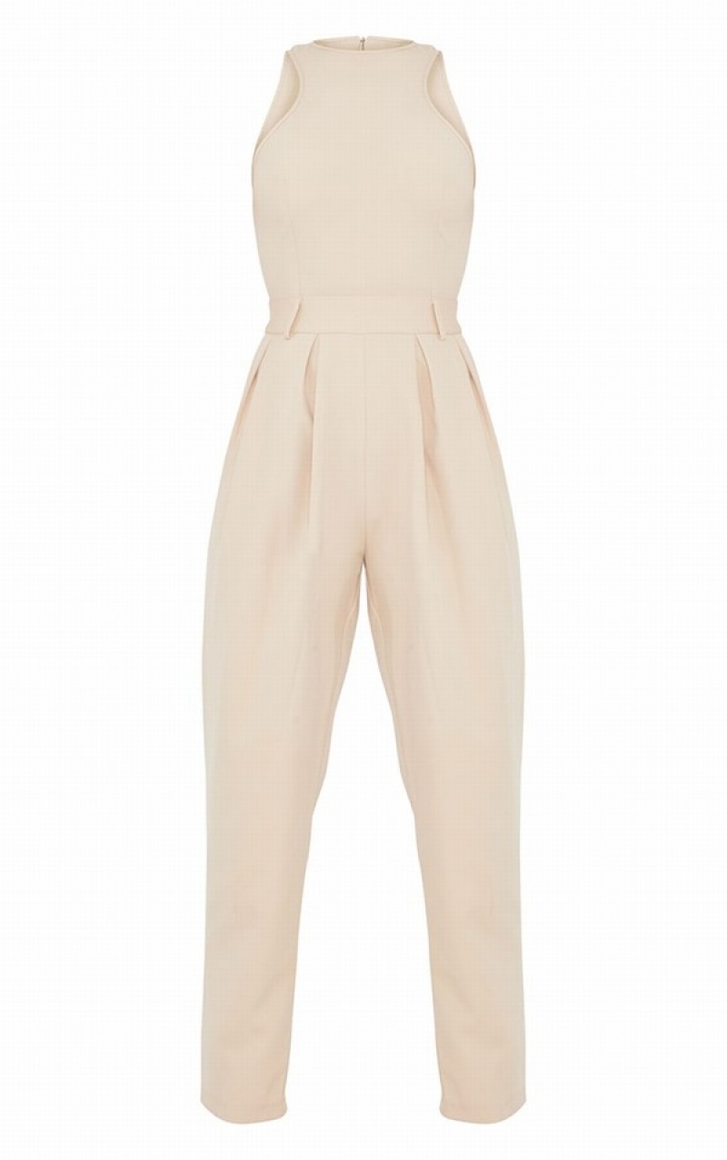 Salopeta Pretty Little Thing Stone Racer Back Pocket Detail Gri | ECMK24038
