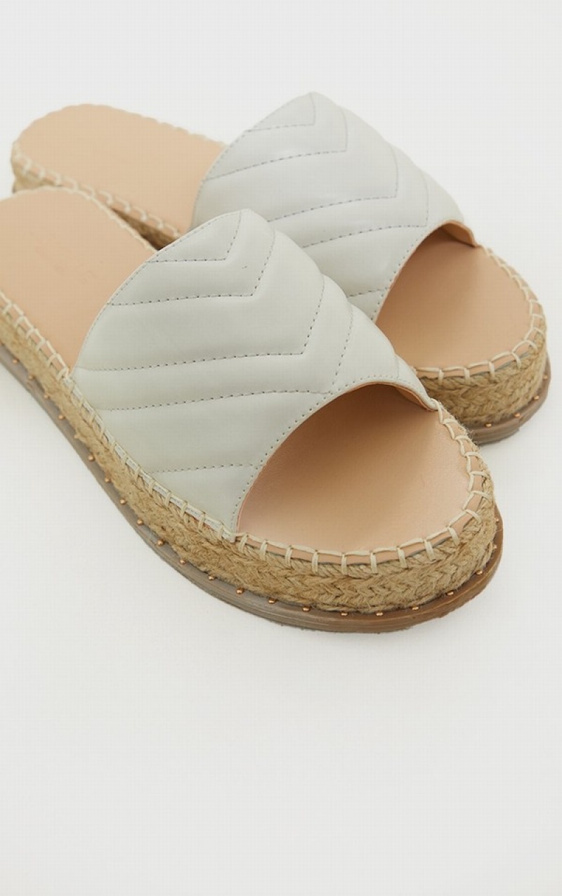 Sandale Pretty Little Thing Quiltedform Espadrile Albi | SEHU95418