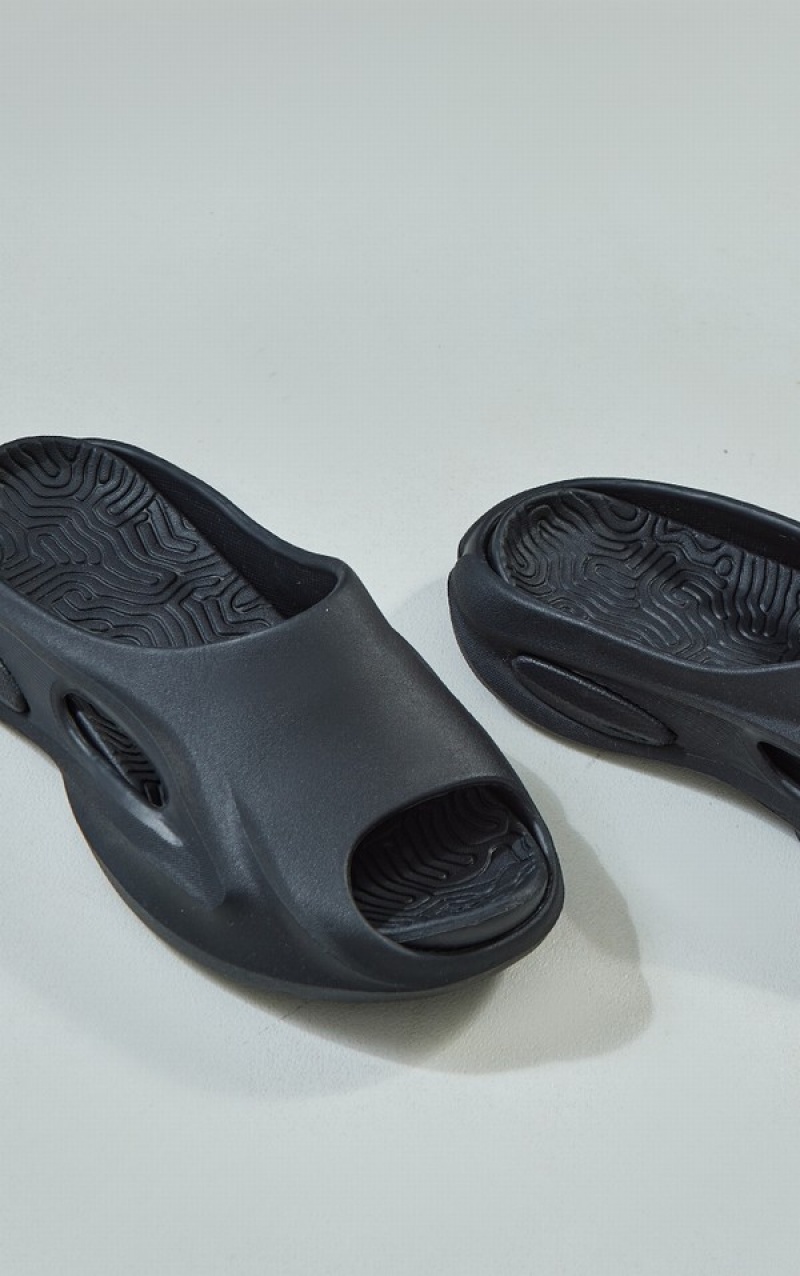 Slapi Pretty Little Thing Cut Out Rubber Cu Nervuri Sole Negrii | NOME49617