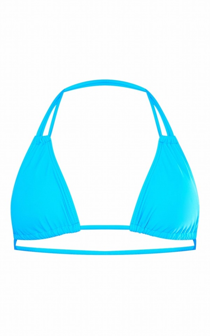 Topuri De Bikini Pretty Little Thing Bright Micro Double Curea Albastri Deschis | QKFN85361