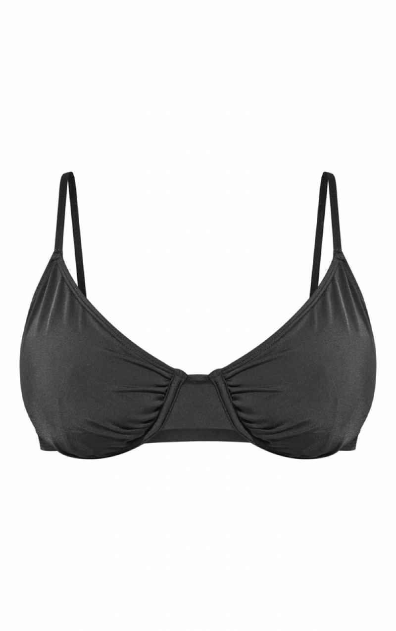 Topuri De Bikini Pretty Little Thing UnderwiFuller Bust Negrii | WNST62514