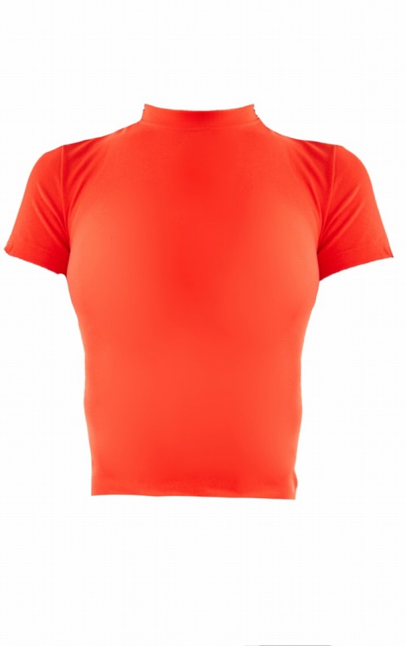 Tricouri Pretty Little Thing Contour Sculpt Sleeve Rosii | GNEU45382