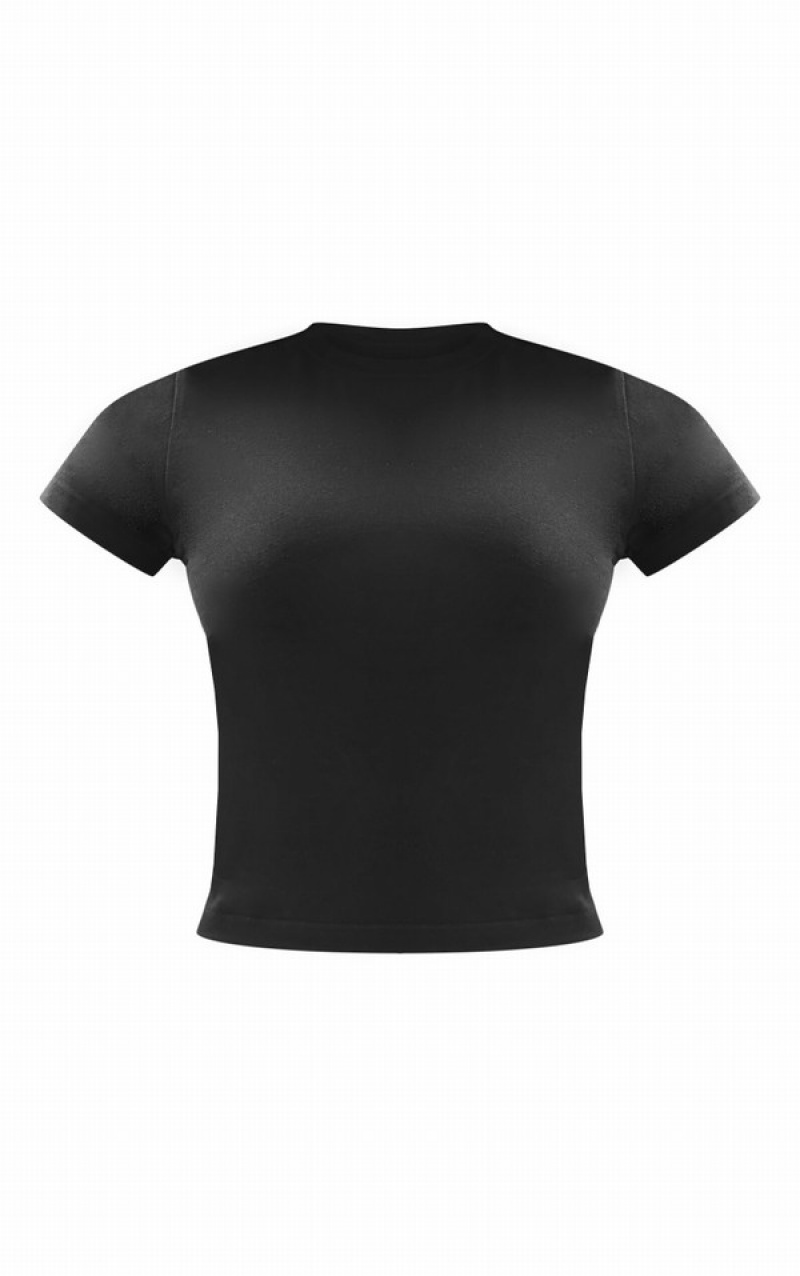 Tricouri Pretty Little Thing PLT Sport Sleeve Melange Negrii | JWCG84931