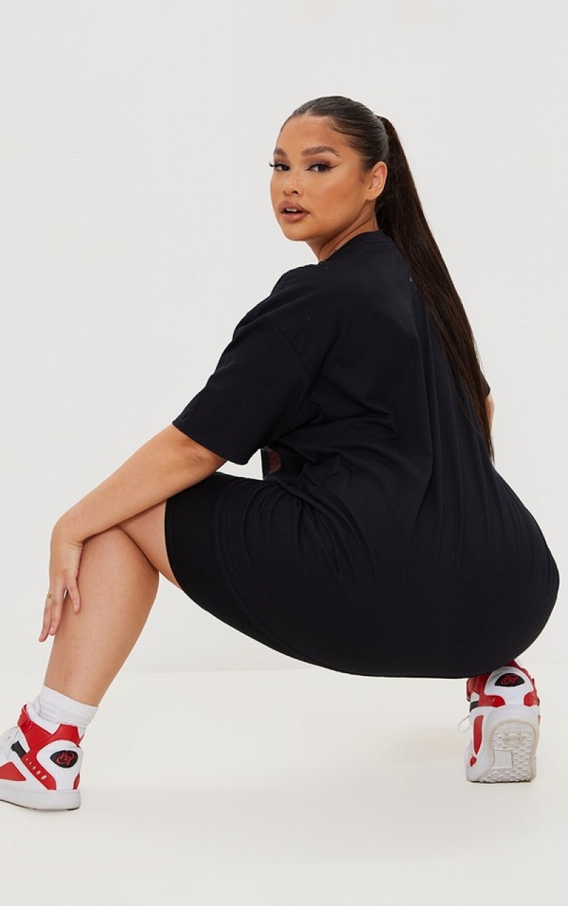 Tricouri Pretty Little Thing Plus Printed Biggie Smalls Negrii | XVLR80124