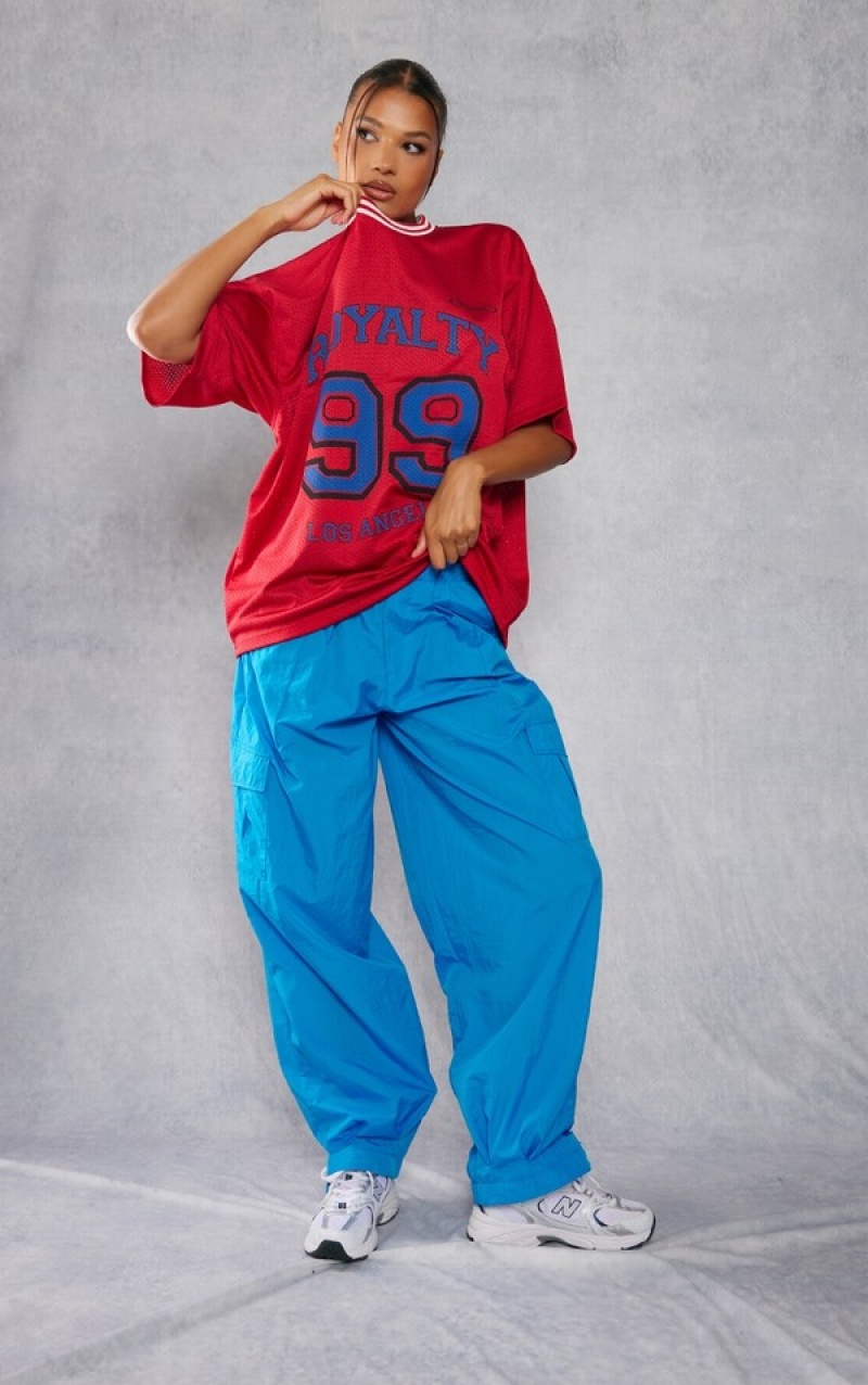 Tricouri Pretty Little Thing Royalty Mesh Baseball Rosii | IZSL12346