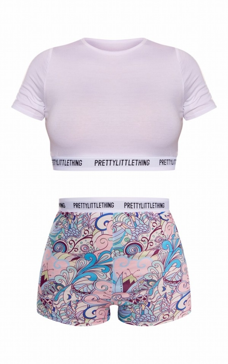 Îmbrăcăminte De Dormit Pretty Little Thing Printed Tape PJ Roz | BASC20386