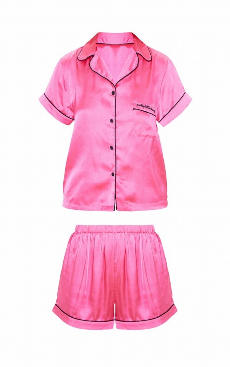 Îmbrăcăminte De Dormit Pretty Little Thing Hot Contrast Piping Pj Roz | GJUR56381